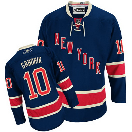 Discount New York Rangers 10 Marian Gaborik Dark Blue Third NHL Hockey Jersey